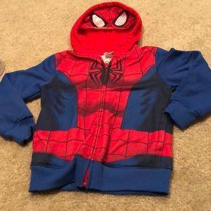 Marvel Spiderman zip up hooded sweatshirt 5/6